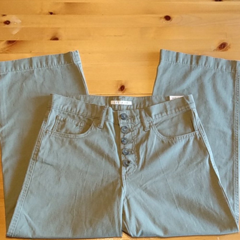 Lucky Brand Button Fly Crop Wide Leg Pants Size 8